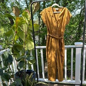 Mustard Yellow Jumpsuit with Belt